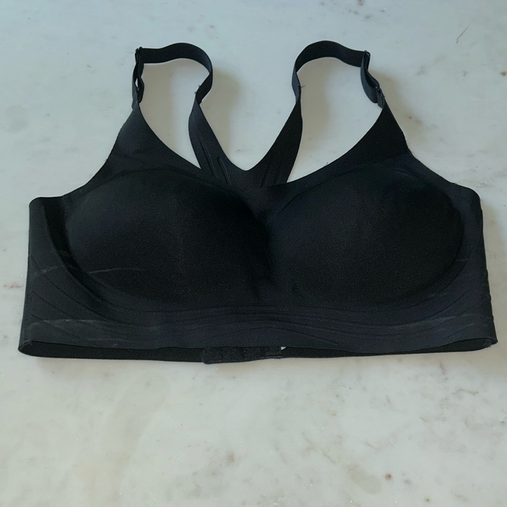 Worn 1 x All in motion black racer back sports bra size medium